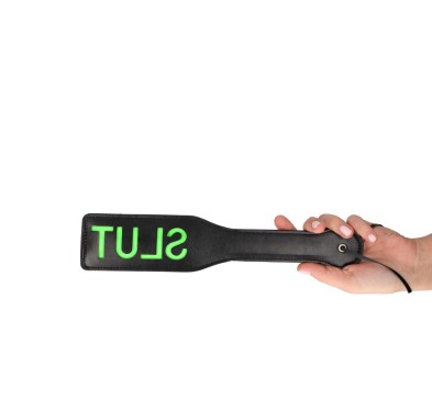 'Slut'' Paddle - Glow in the Dark - Black/Neon Green